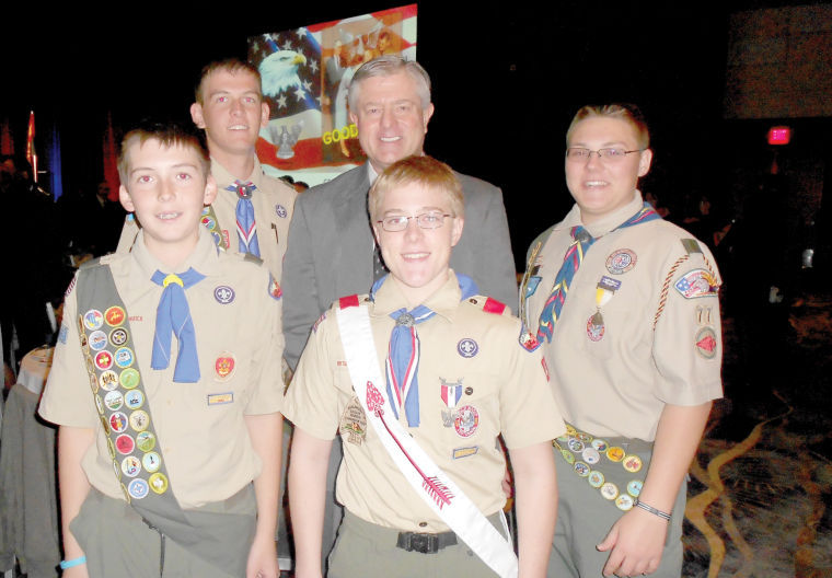 Eagle Scouts with Dr. Bobb